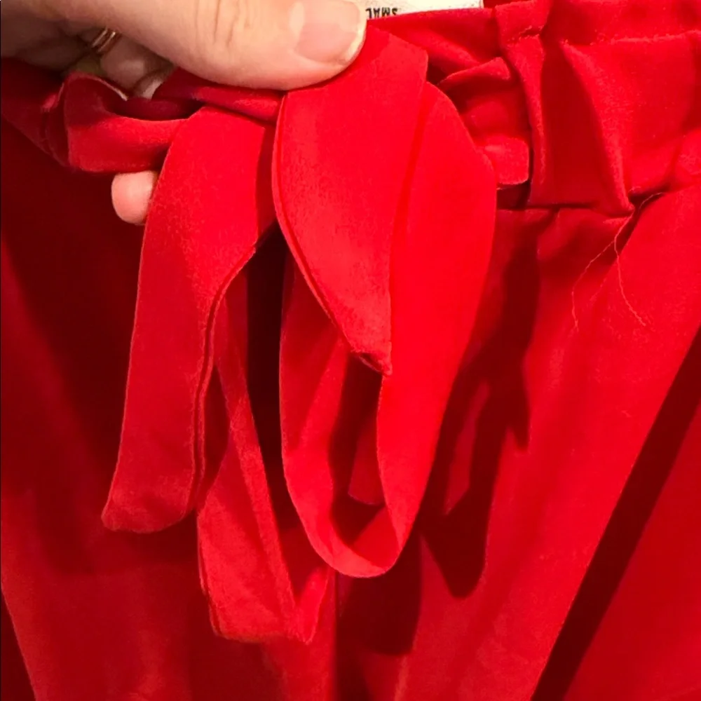 Alcott Vibrant Red Wide Leg Pants - Picture 3 of 4